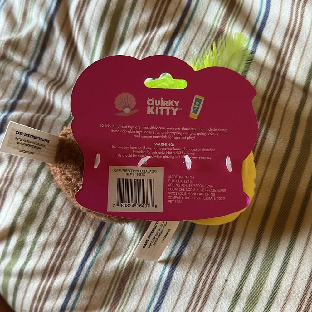 Quirky Kitty Purrfect Pina Colada Catnip Cat Toys